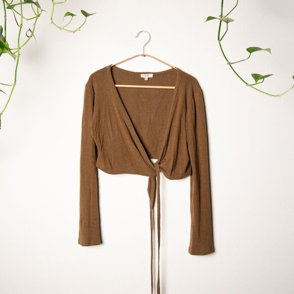 OZMA Dance Wrap Top, Regen Silk Noil Jersey - Picture 2 of 8